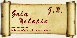 Gala Miletić vizit kartica